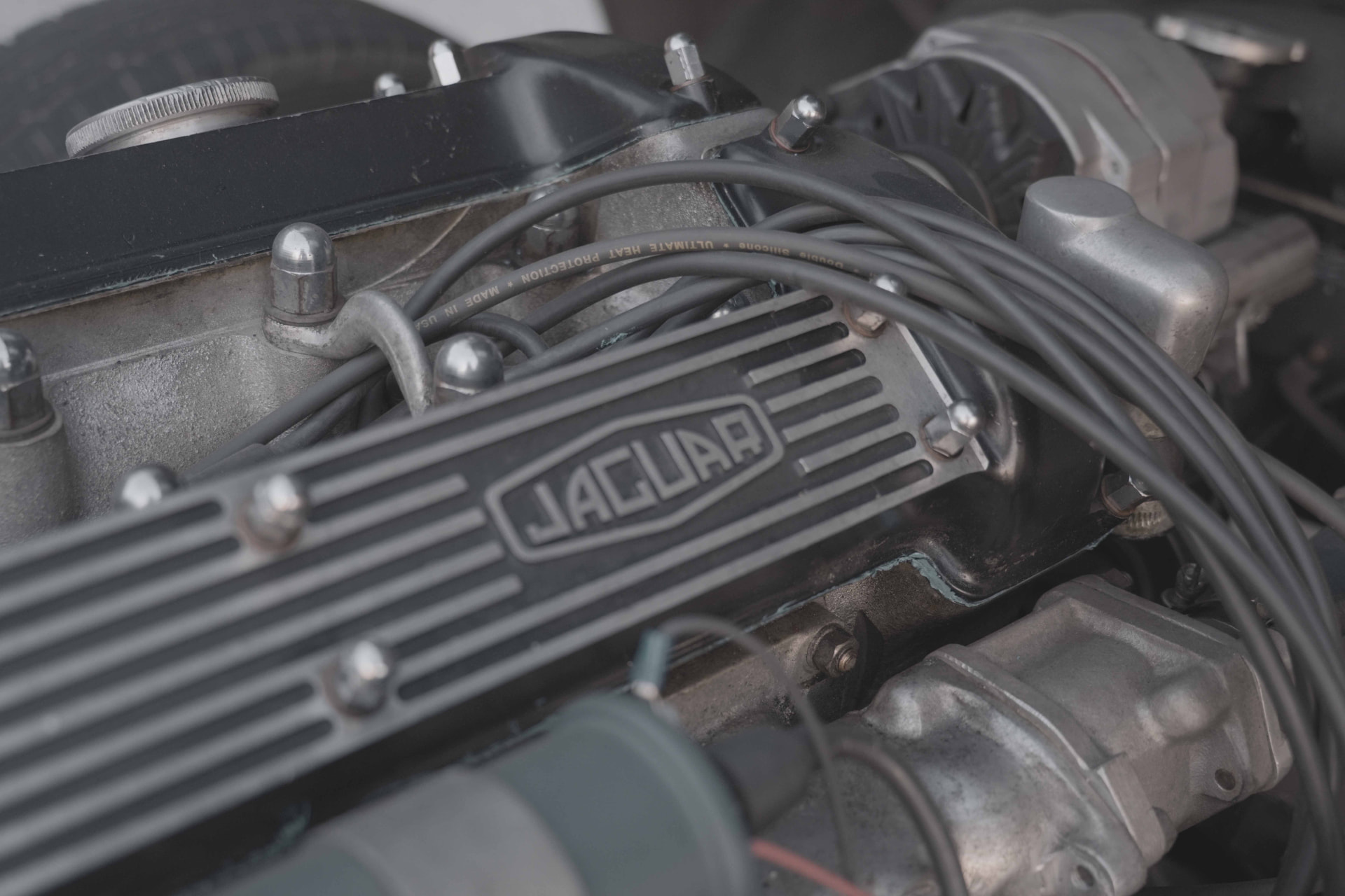 Jaguar engine cam cover and ignition wires